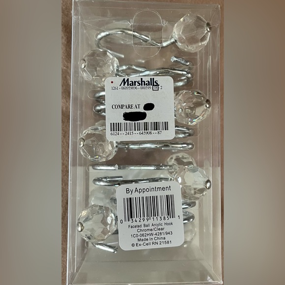 Faceted Ball Shower Curtain Hooks - Picture 5 of 6